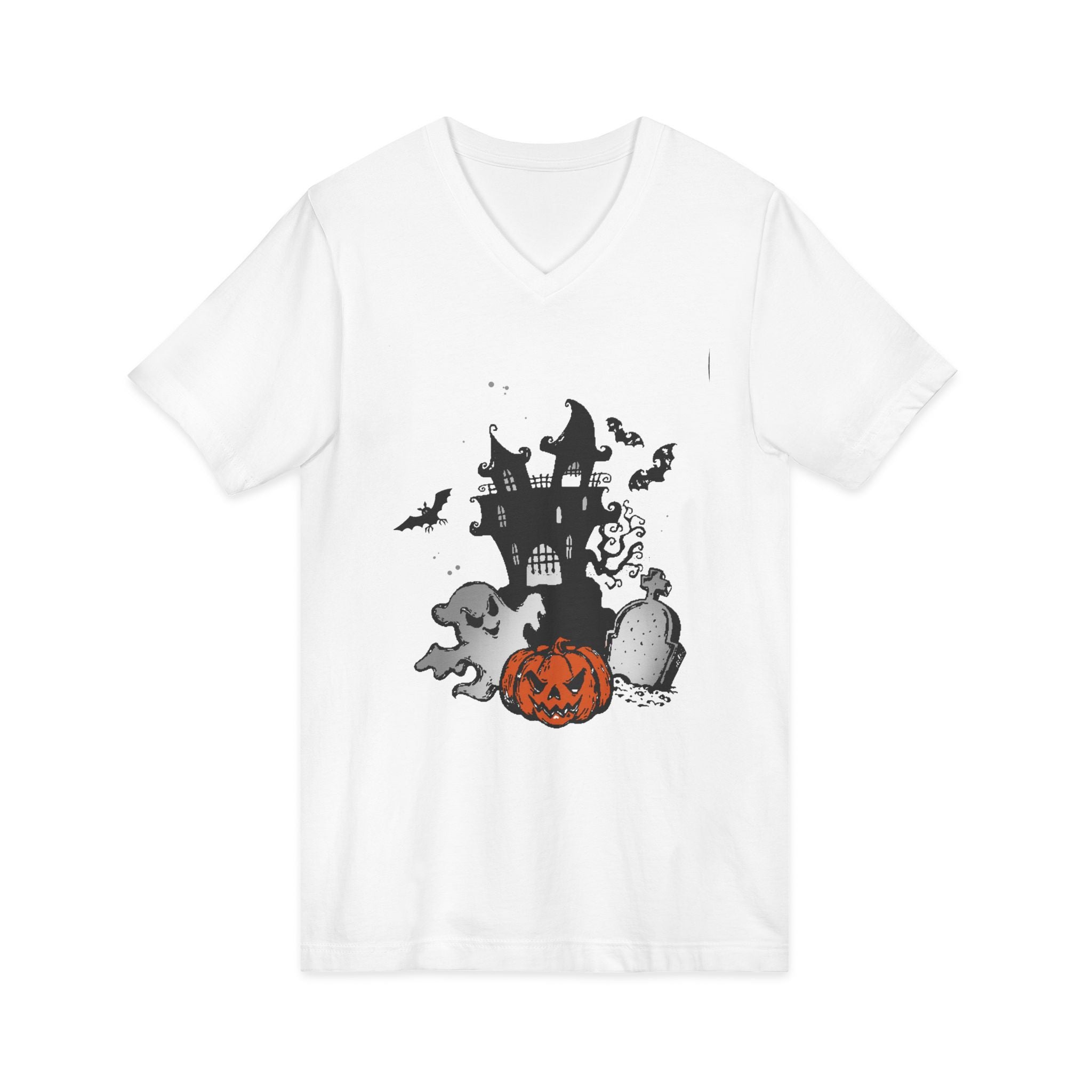 Women Halloween V-Neck Tee