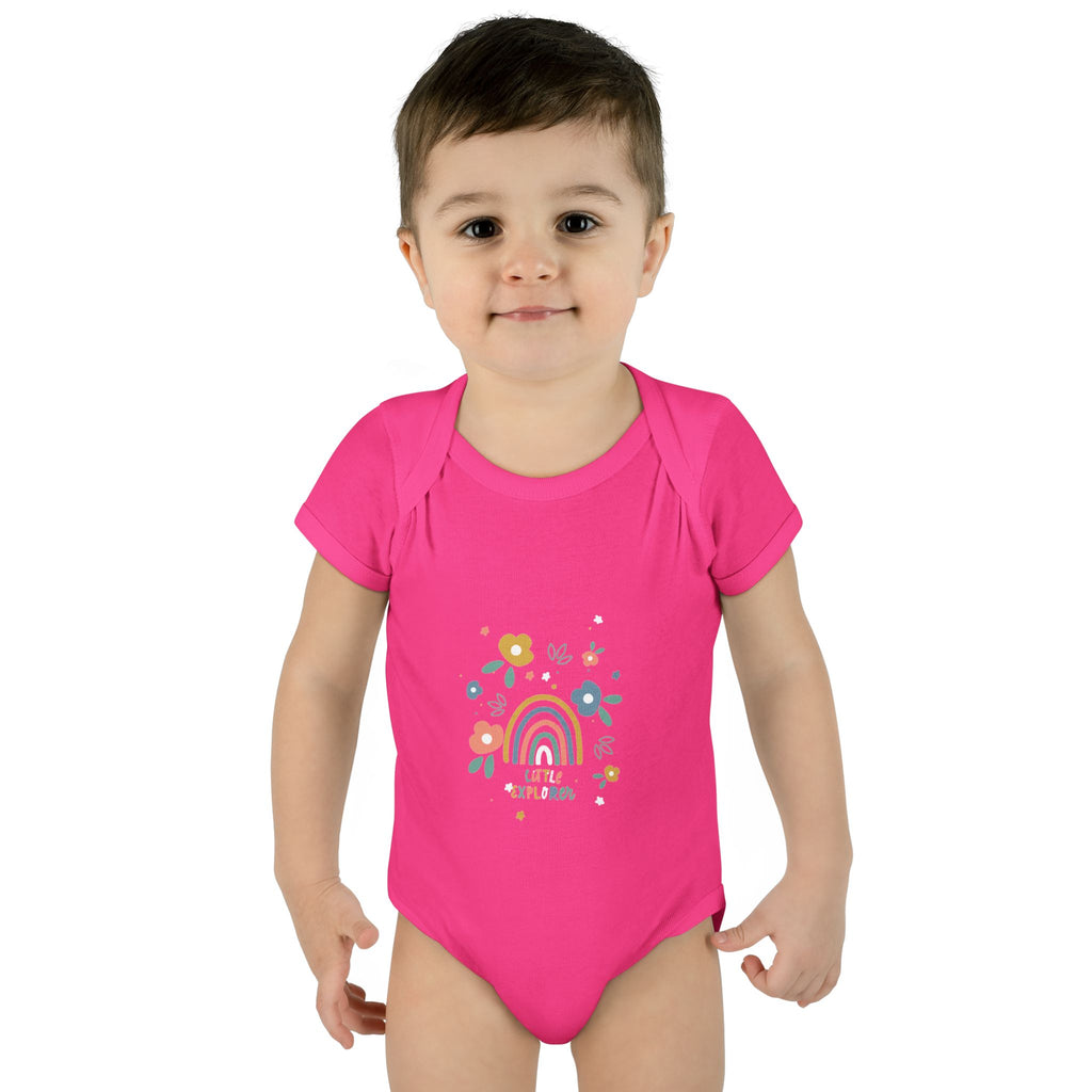 Whimsical Rainbow Baby Bodysuit | Cute Infant Onesie, Floral Baby Clothing, Gift for New Parents, Baby Shower Present, Toddler Outfit
