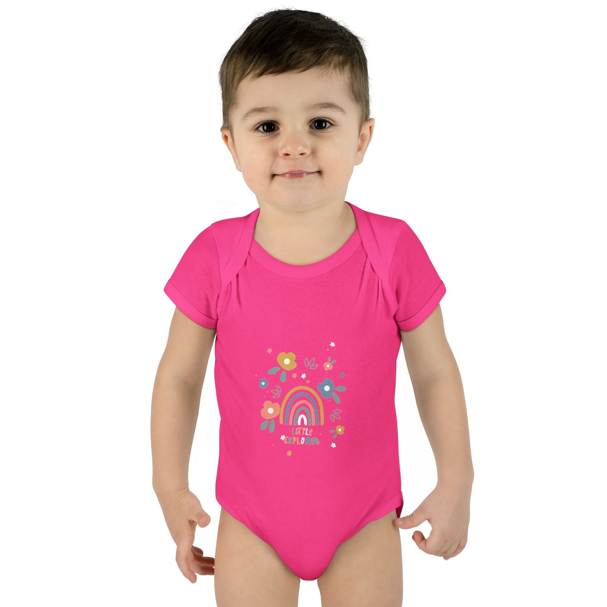 Whimsical Rainbow Baby Bodysuit | Cute Infant Onesie, Floral Baby Clothing, Gift for New Parents, Baby Shower Present, Toddler Outfit