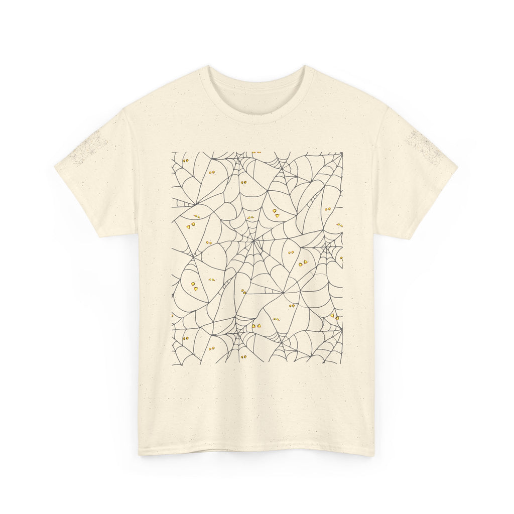 Spooky Spiderweb Tee, Halloween T-Shirt, Unisex Cotton Tee, Fall Fashion, Horror Theme, Scary Gift, Autumn Apparel