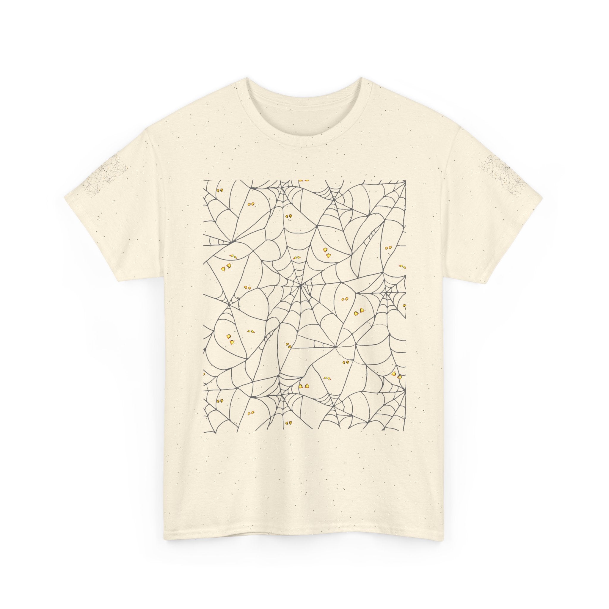 Spooky Spiderweb Tee, Halloween T-Shirt, Unisex Cotton Tee, Fall Fashion, Horror Theme, Scary Gift, Autumn Apparel