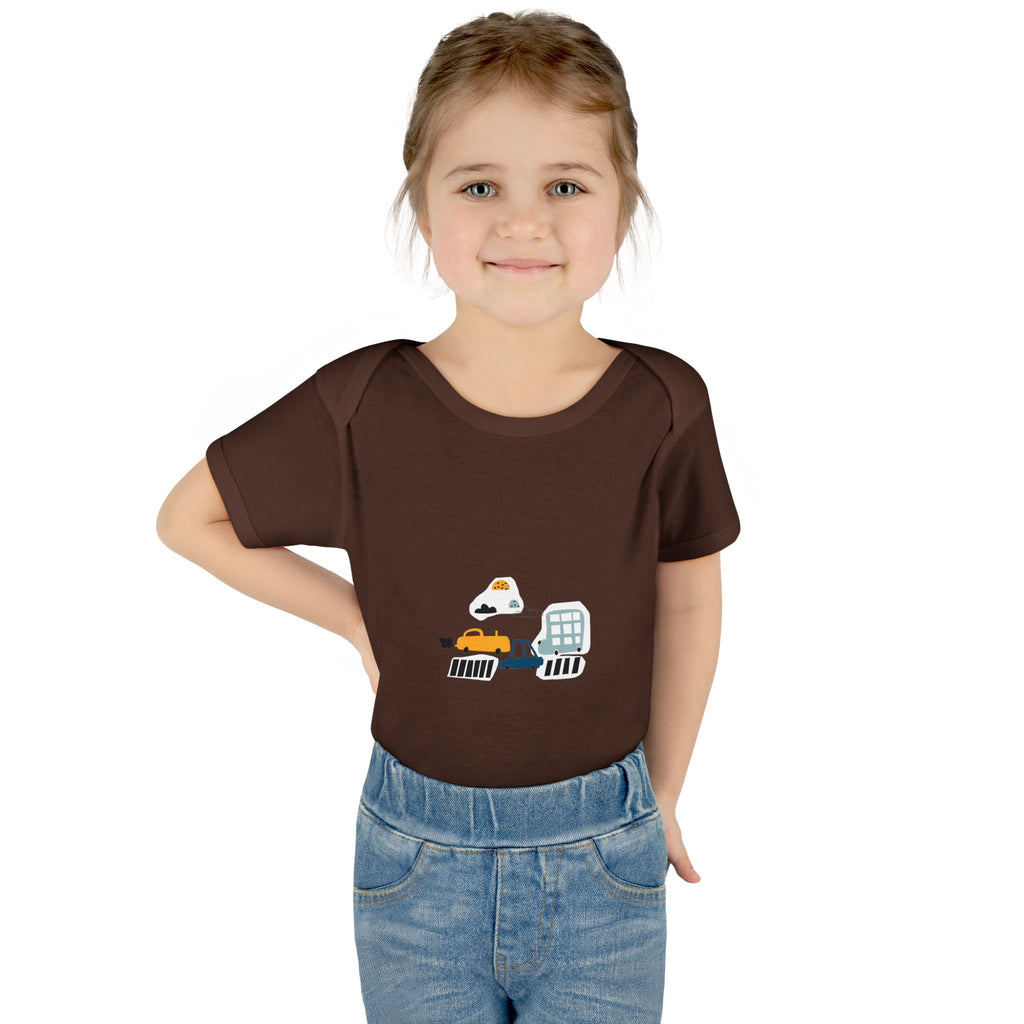 Cute Infant Baby Bodysuit with Adorable Construction Vehicles Dip into Fun, Gift for New Parents, Baby Shower Gift, Everyday Wear, [...]