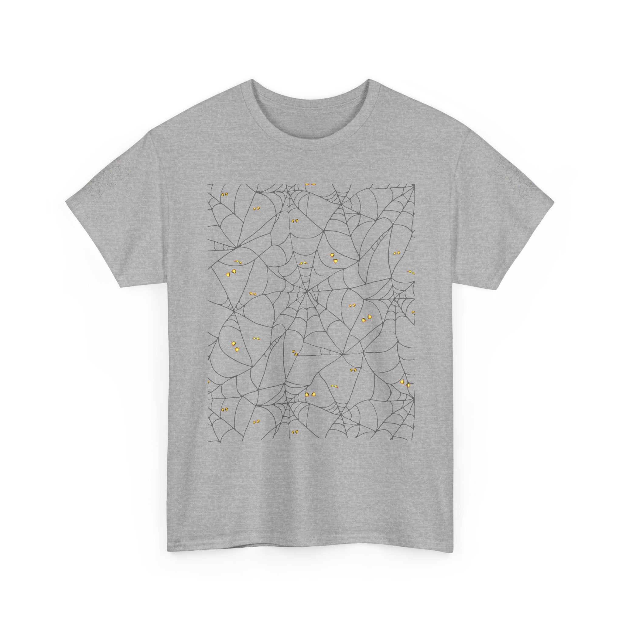 Spooky Spiderweb Tee, Halloween T-Shirt, Unisex Cotton Tee, Fall Fashion, Horror Theme, Scary Gift, Autumn Apparel