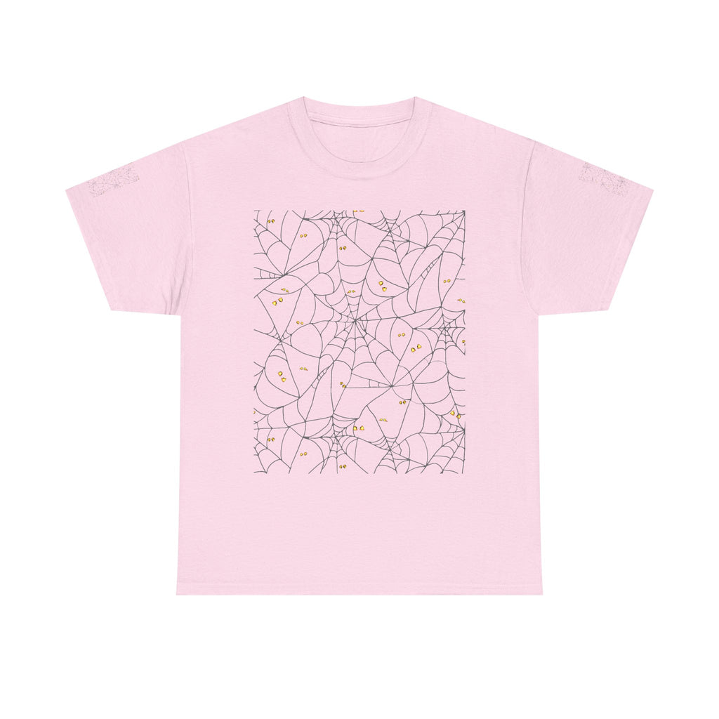 Spooky Spiderweb Tee, Halloween T-Shirt, Unisex Cotton Tee, Fall Fashion, Horror Theme, Scary Gift, Autumn Apparel