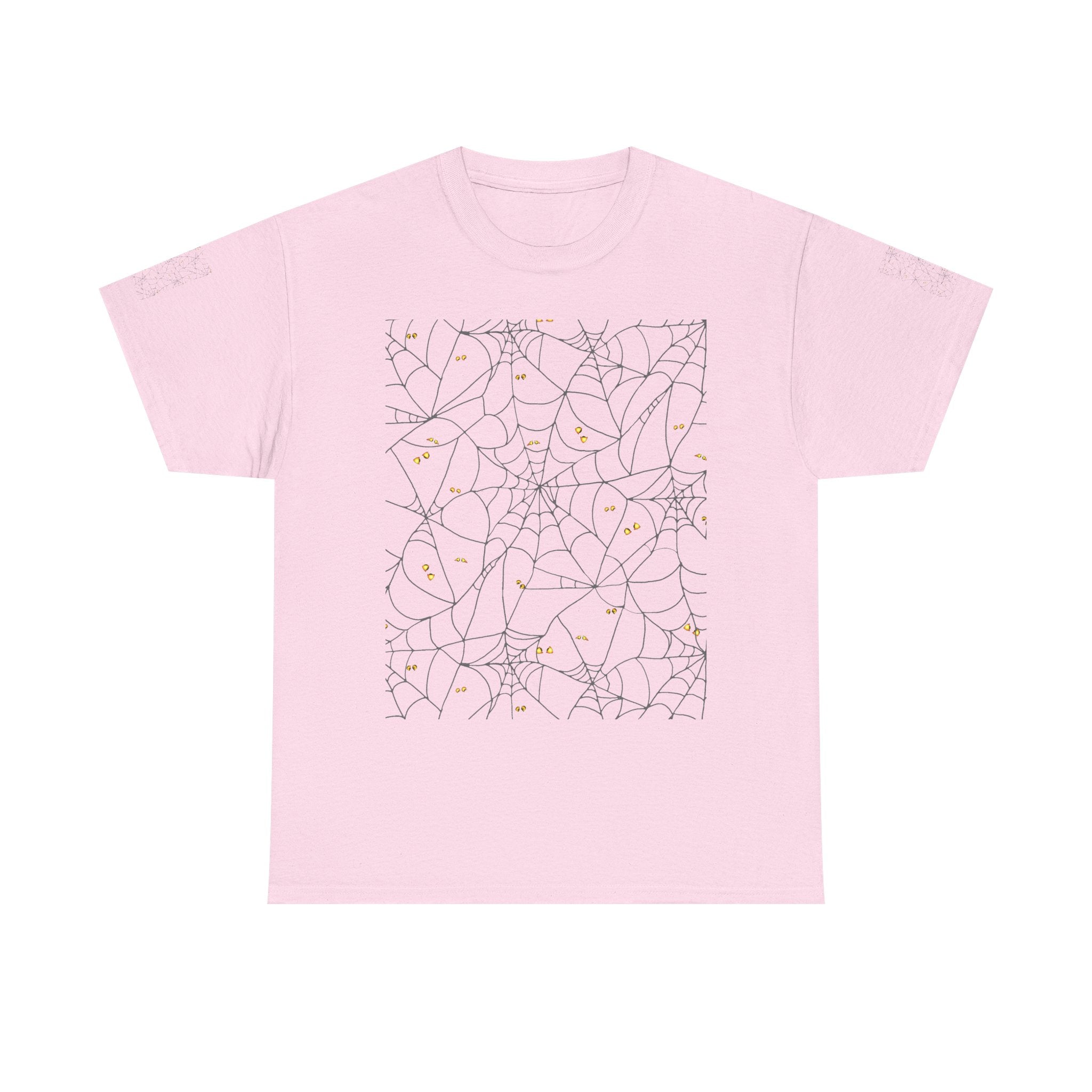 Spooky Spiderweb Tee, Halloween T-Shirt, Unisex Cotton Tee, Fall Fashion, Horror Theme, Scary Gift, Autumn Apparel