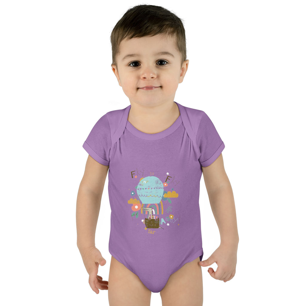 Rainbow and Flowers Infant Bodysuit, Cute Baby Outfit, Baby Shower Gift, Newborn Clothes, Spring Celebration Wear