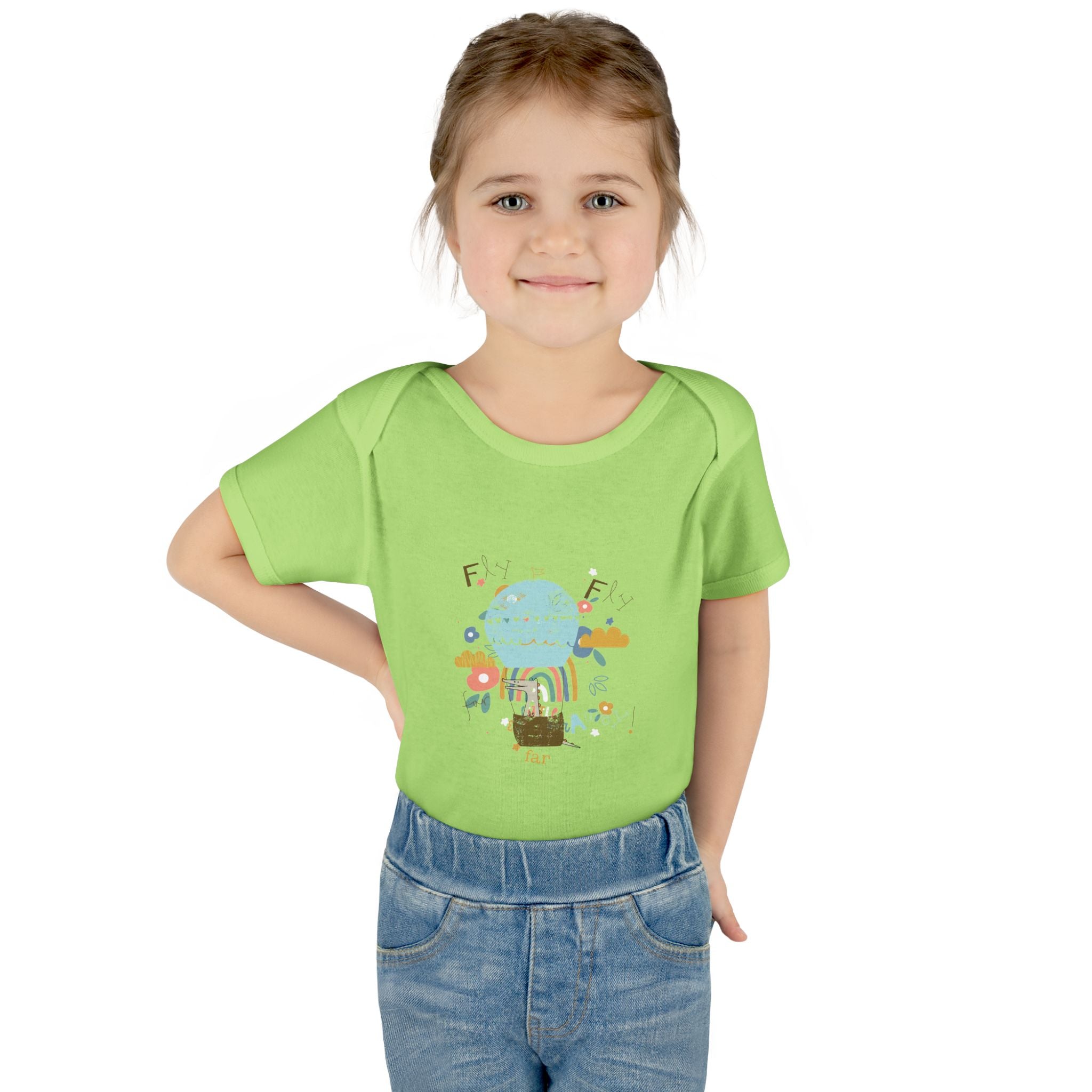 Rainbow and Flowers Infant Bodysuit, Cute Baby Outfit, Baby Shower Gift, Newborn Clothes, Spring Celebration Wear