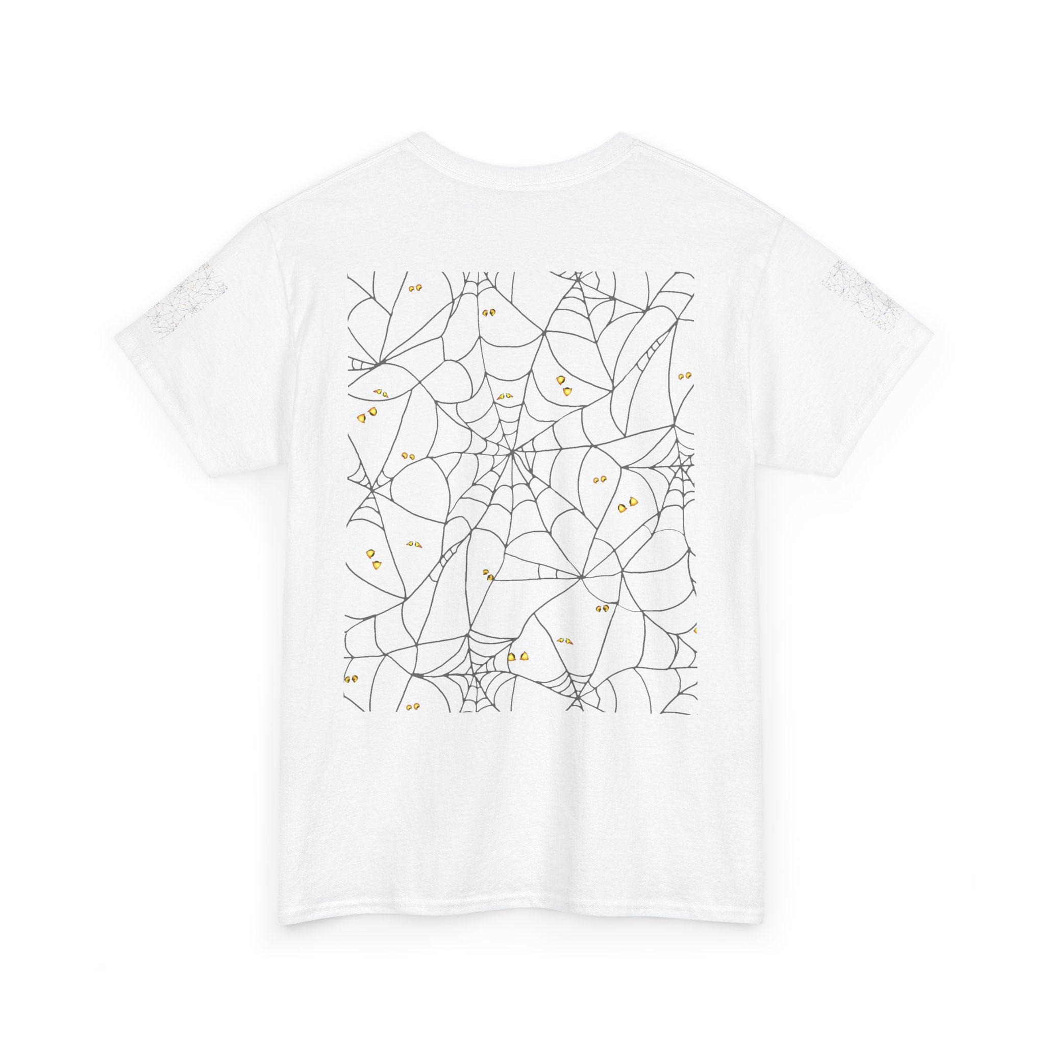 Spooky Spiderweb Tee, Halloween T-Shirt, Unisex Cotton Tee, Fall Fashion, Horror Theme, Scary Gift, Autumn Apparel