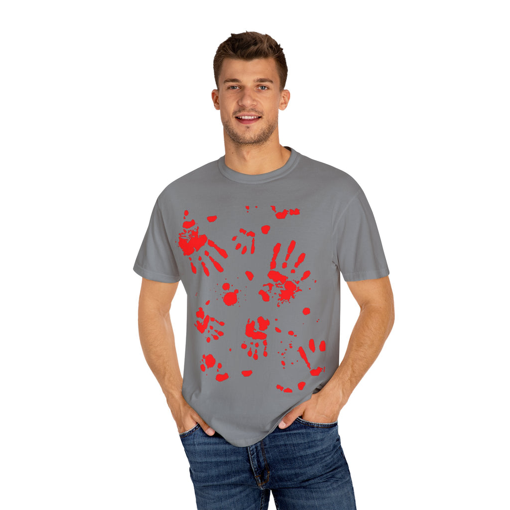 Handprint Art Unisex T-shirt - Unique Grunge Tee, Casual Wear, Gift for Artsy Friends, Home Decor Style, Statement Fashion