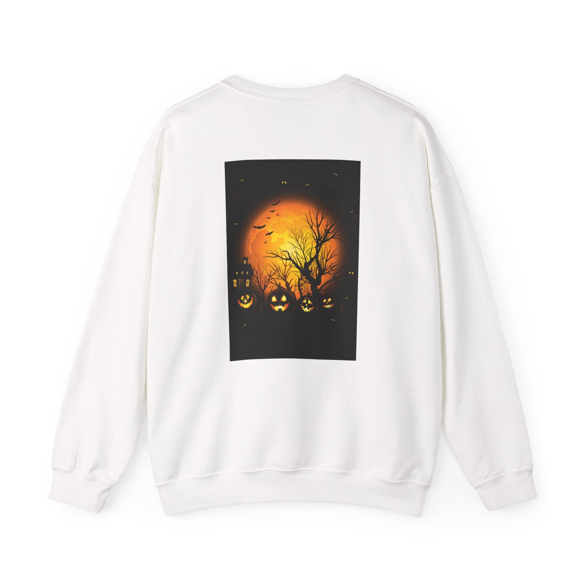 Halloween Pumpkin Crewneck Sweatshirt | Cozy Unisex Fall Fashion, Spooky Apparel, Autumn Layering, Halloween Gift