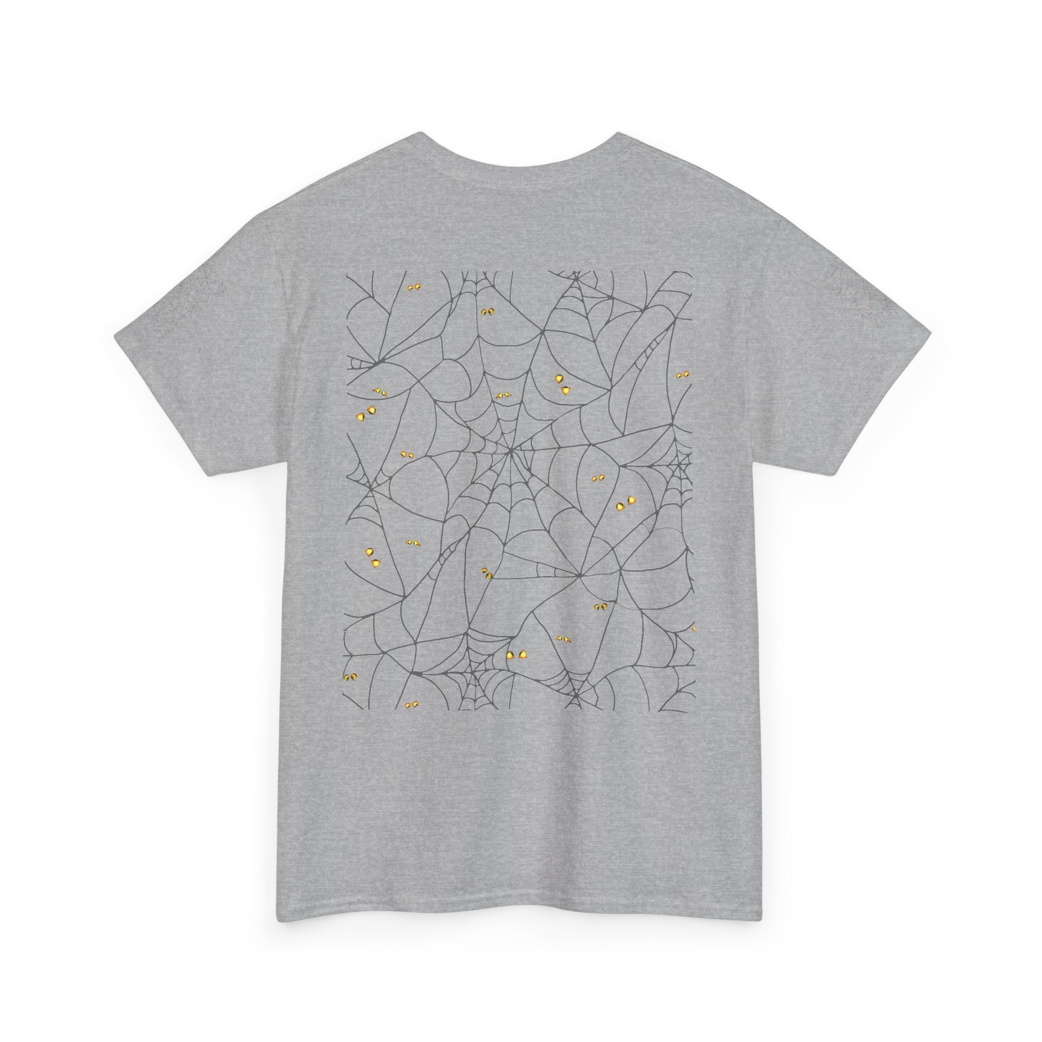 Spooky Spiderweb Tee, Halloween T-Shirt, Unisex Cotton Tee, Fall Fashion, Horror Theme, Scary Gift, Autumn Apparel