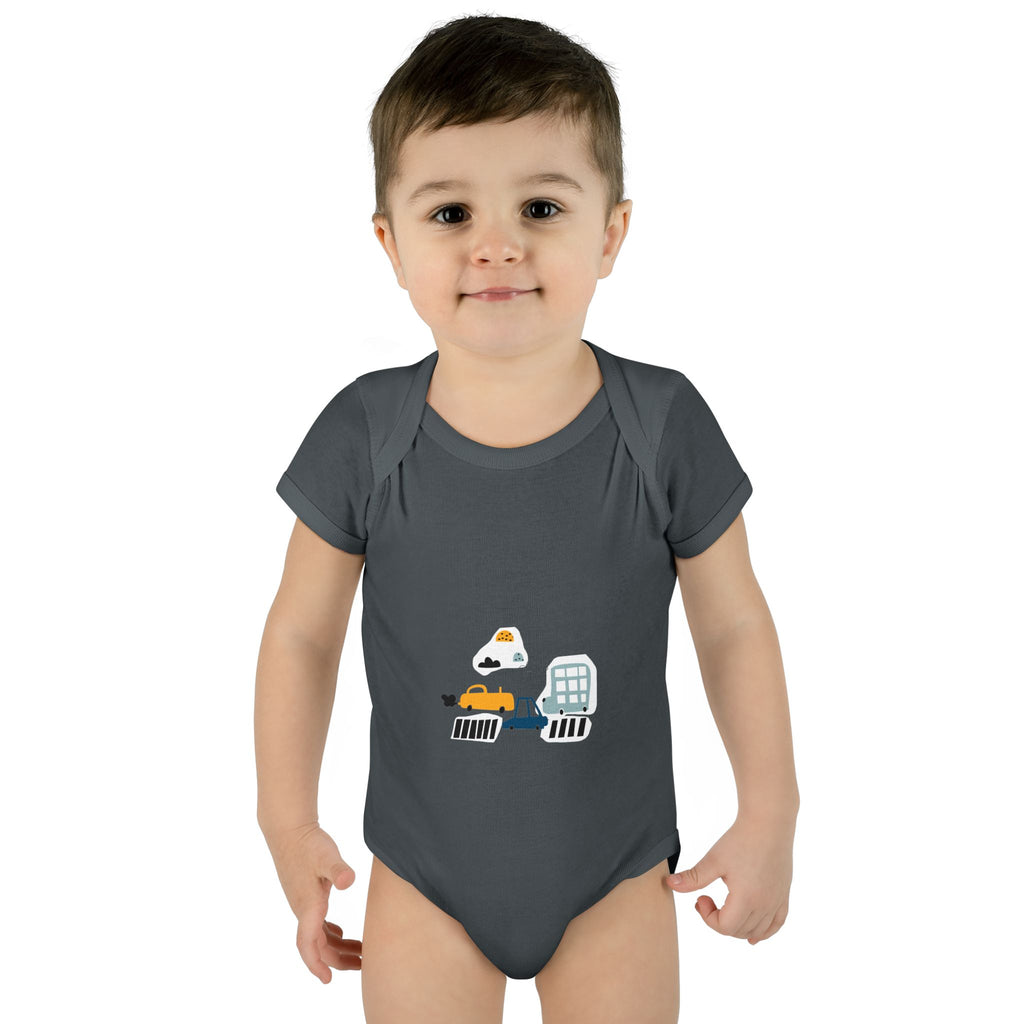 Cute Infant Baby Bodysuit with Adorable Construction Vehicles Dip into Fun, Gift for New Parents, Baby Shower Gift, Everyday Wear, [...]