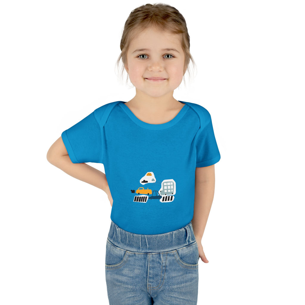 Cute Infant Baby Bodysuit with Adorable Construction Vehicles Dip into Fun, Gift for New Parents, Baby Shower Gift, Everyday Wear, [...]