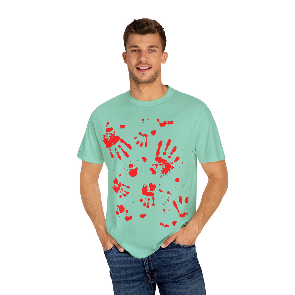 Handprint Art Unisex T-shirt - Unique Grunge Tee, Casual Wear, Gift for Artsy Friends, Home Decor Style, Statement Fashion