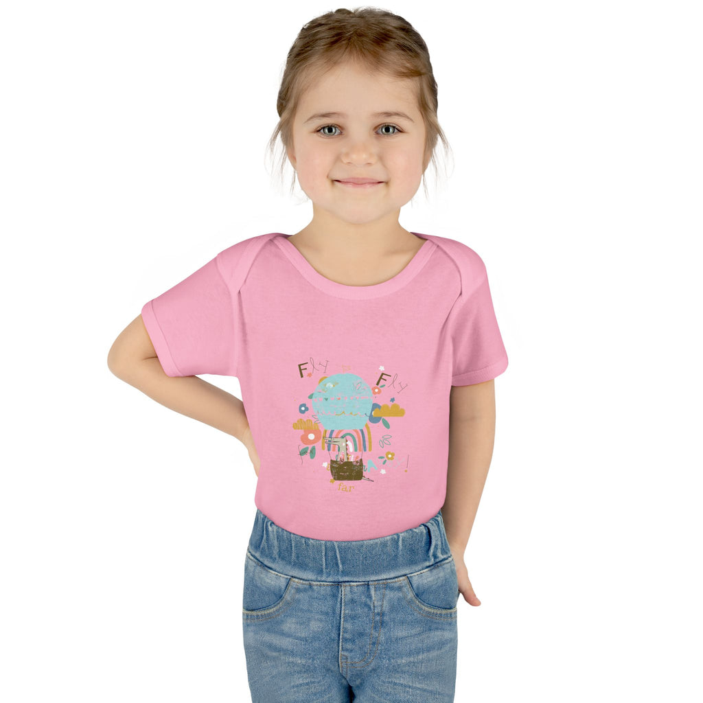 Rainbow and Flowers Infant Bodysuit, Cute Baby Outfit, Baby Shower Gift, Newborn Clothes, Spring Celebration Wear