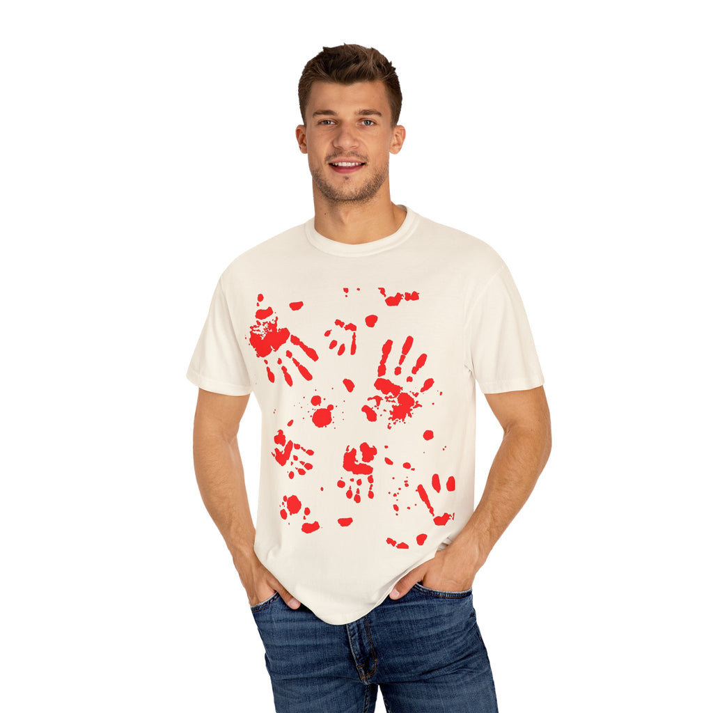 Handprint Art Unisex T-shirt - Unique Grunge Tee, Casual Wear, Gift for Artsy Friends, Home Decor Style, Statement Fashion