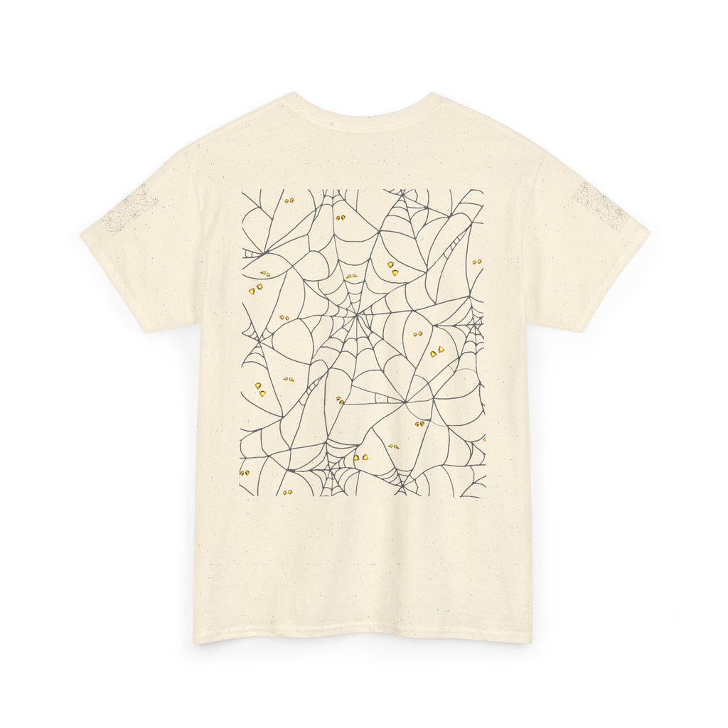 Spooky Spiderweb Tee, Halloween T-Shirt, Unisex Cotton Tee, Fall Fashion, Horror Theme, Scary Gift, Autumn Apparel