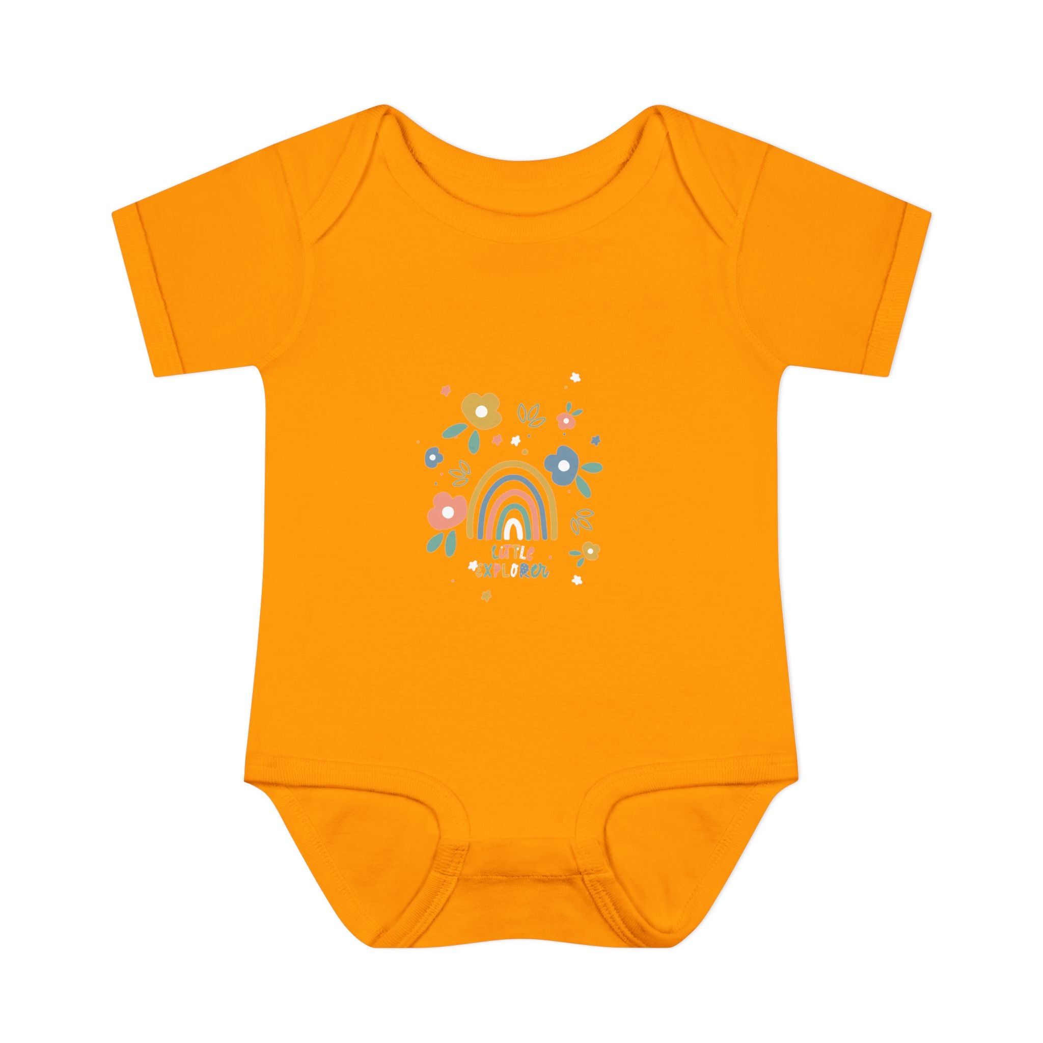 Whimsical Rainbow Baby Bodysuit | Cute Infant Onesie, Floral Baby Clothing, Gift for New Parents, Baby Shower Present, Toddler Outfit