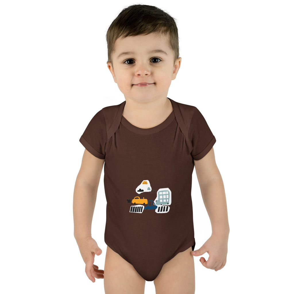 Cute Infant Baby Bodysuit with Adorable Construction Vehicles Dip into Fun, Gift for New Parents, Baby Shower Gift, Everyday Wear, [...]