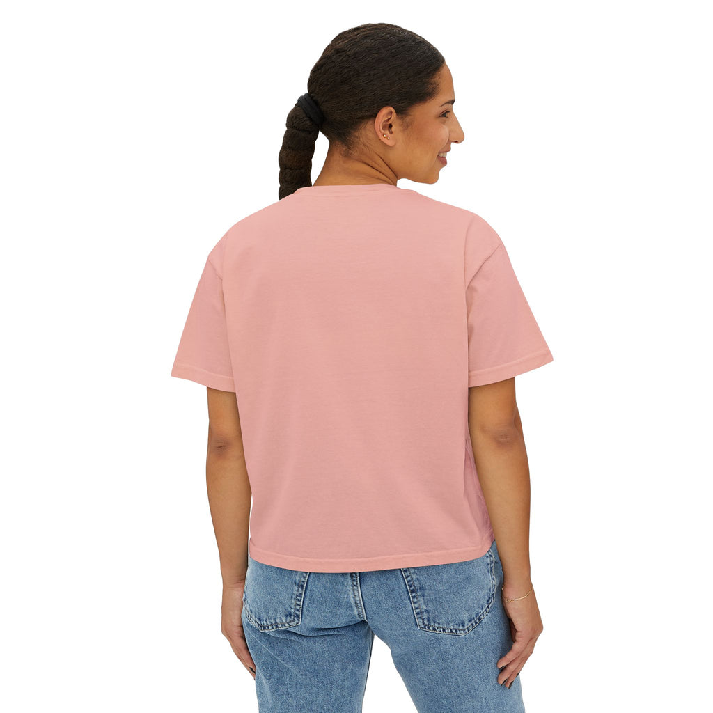 Artistic Women's Boxy Tee, Handprint Design Tee, Casual Summer Top, Unique Gift Idea, Wearable Art Clothing