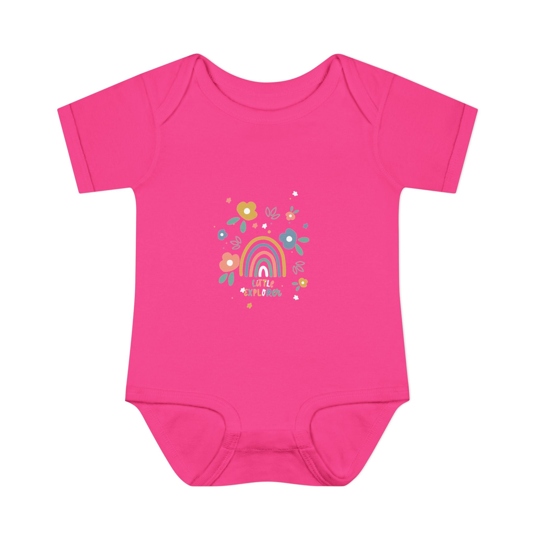 Whimsical Rainbow Baby Bodysuit | Cute Infant Onesie, Floral Baby Clothing, Gift for New Parents, Baby Shower Present, Toddler Outfit