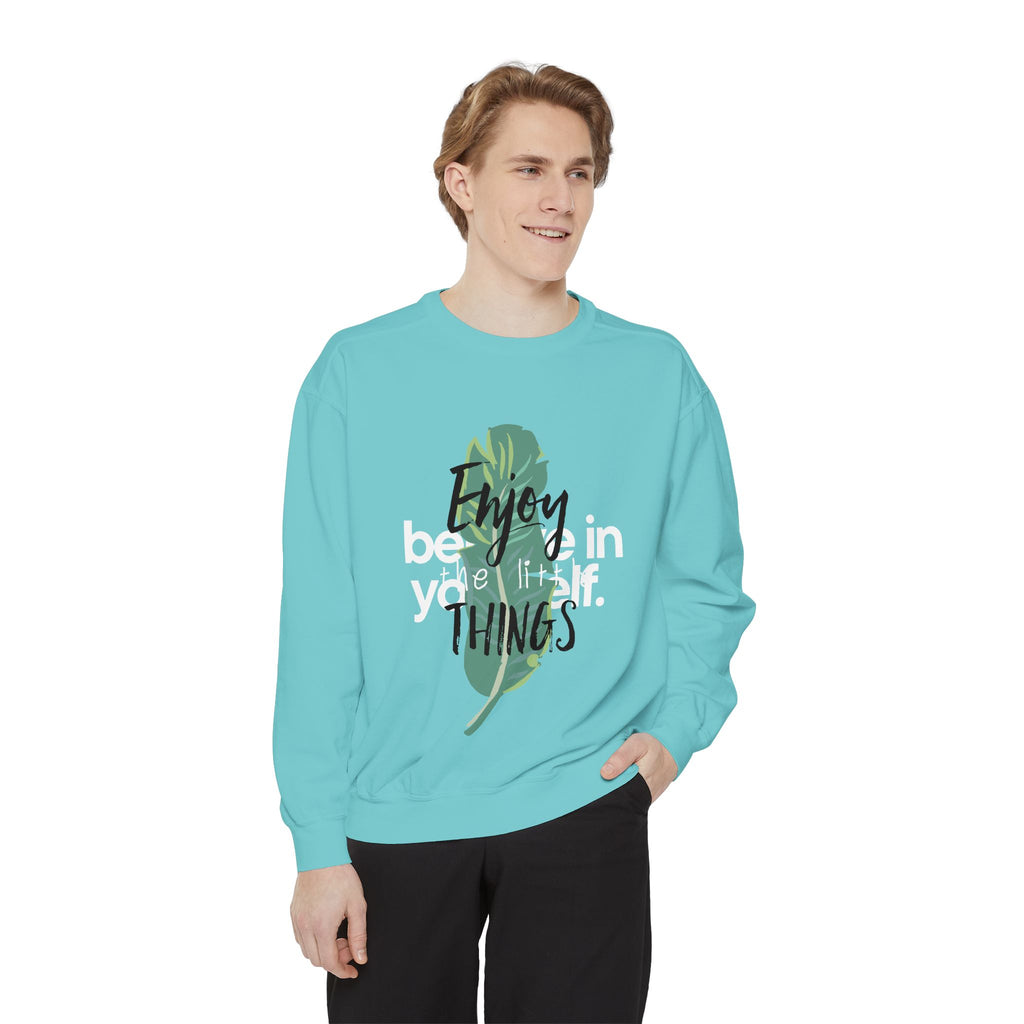 Men Enjoy the Little Things Sweatshirt, Cozy Apparel, Gift for Her, Motivational Fashion, Spring Casual Wear