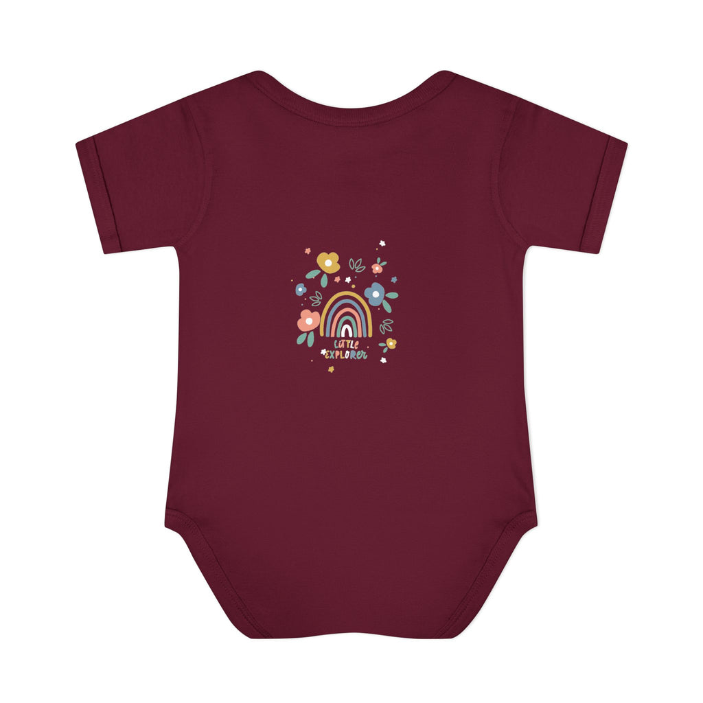 Whimsical Rainbow Baby Bodysuit | Cute Infant Onesie, Floral Baby Clothing, Gift for New Parents, Baby Shower Present, Toddler Outfit