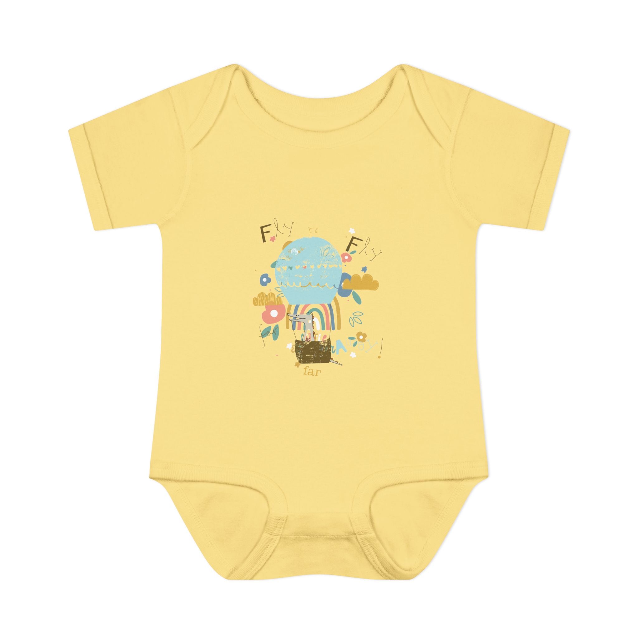 Rainbow and Flowers Infant Bodysuit, Cute Baby Outfit, Baby Shower Gift, Newborn Clothes, Spring Celebration Wear