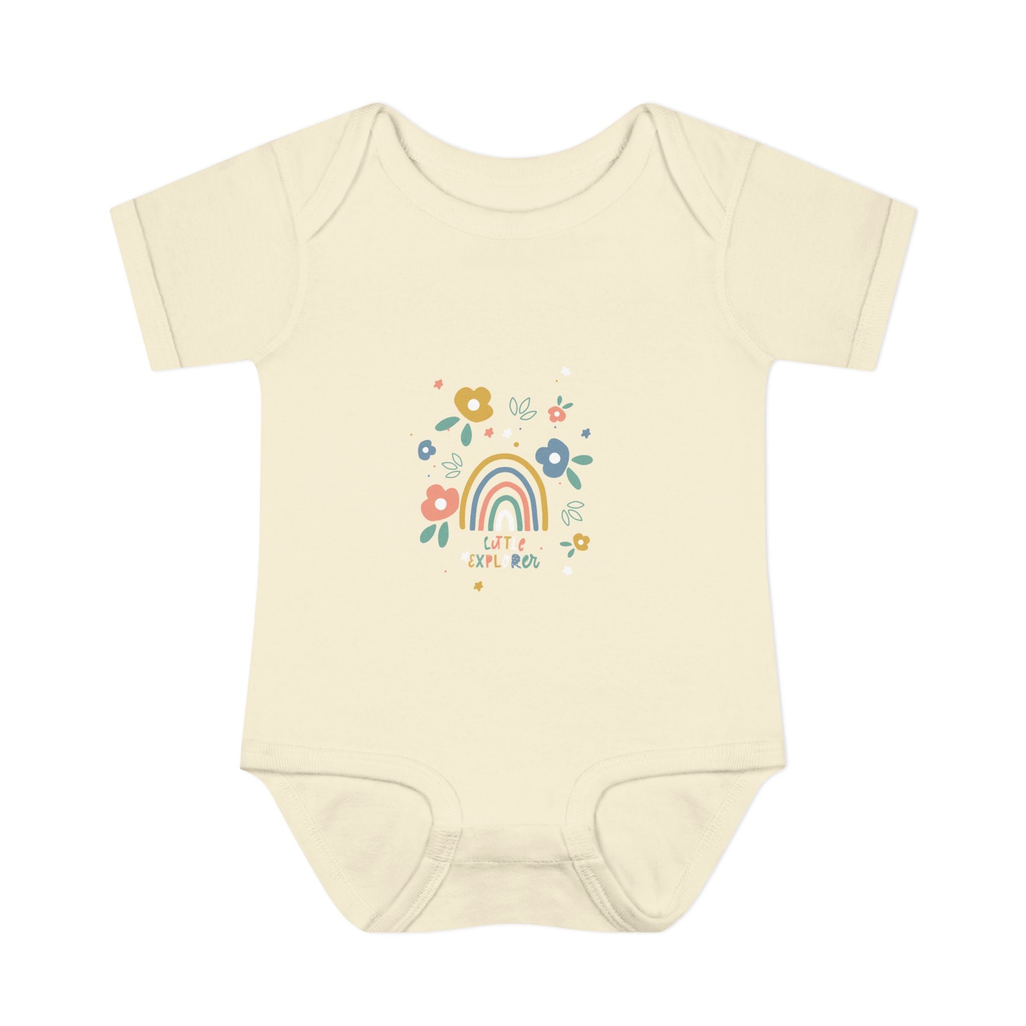 Whimsical Rainbow Baby Bodysuit | Cute Infant Onesie, Floral Baby Clothing, Gift for New Parents, Baby Shower Present, Toddler Outfit