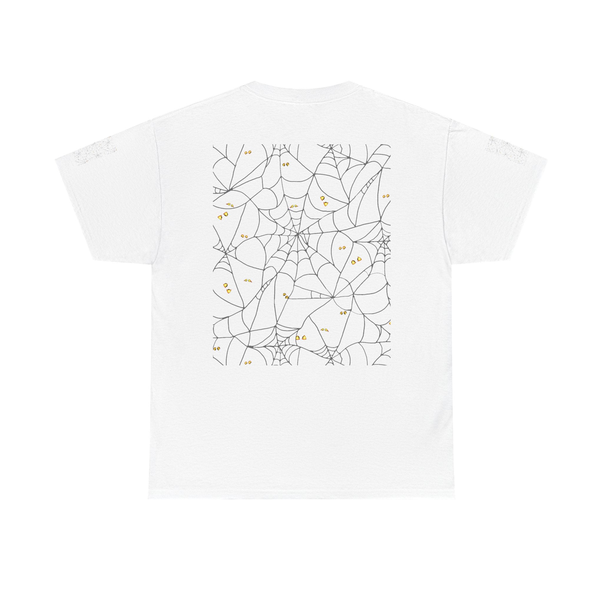 Spooky Spiderweb Tee, Halloween T-Shirt, Unisex Cotton Tee, Fall Fashion, Horror Theme, Scary Gift, Autumn Apparel