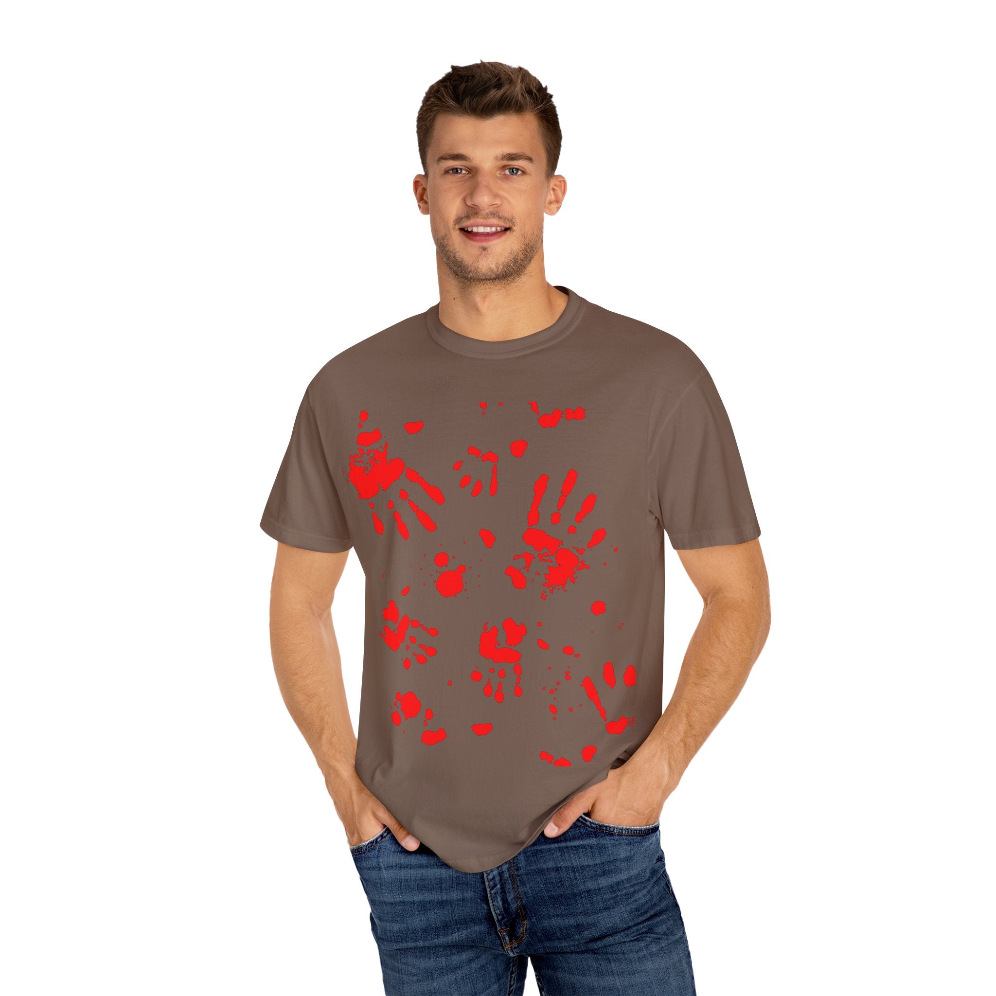 Handprint Art Unisex T-shirt - Unique Grunge Tee, Casual Wear, Gift for Artsy Friends, Home Decor Style, Statement Fashion