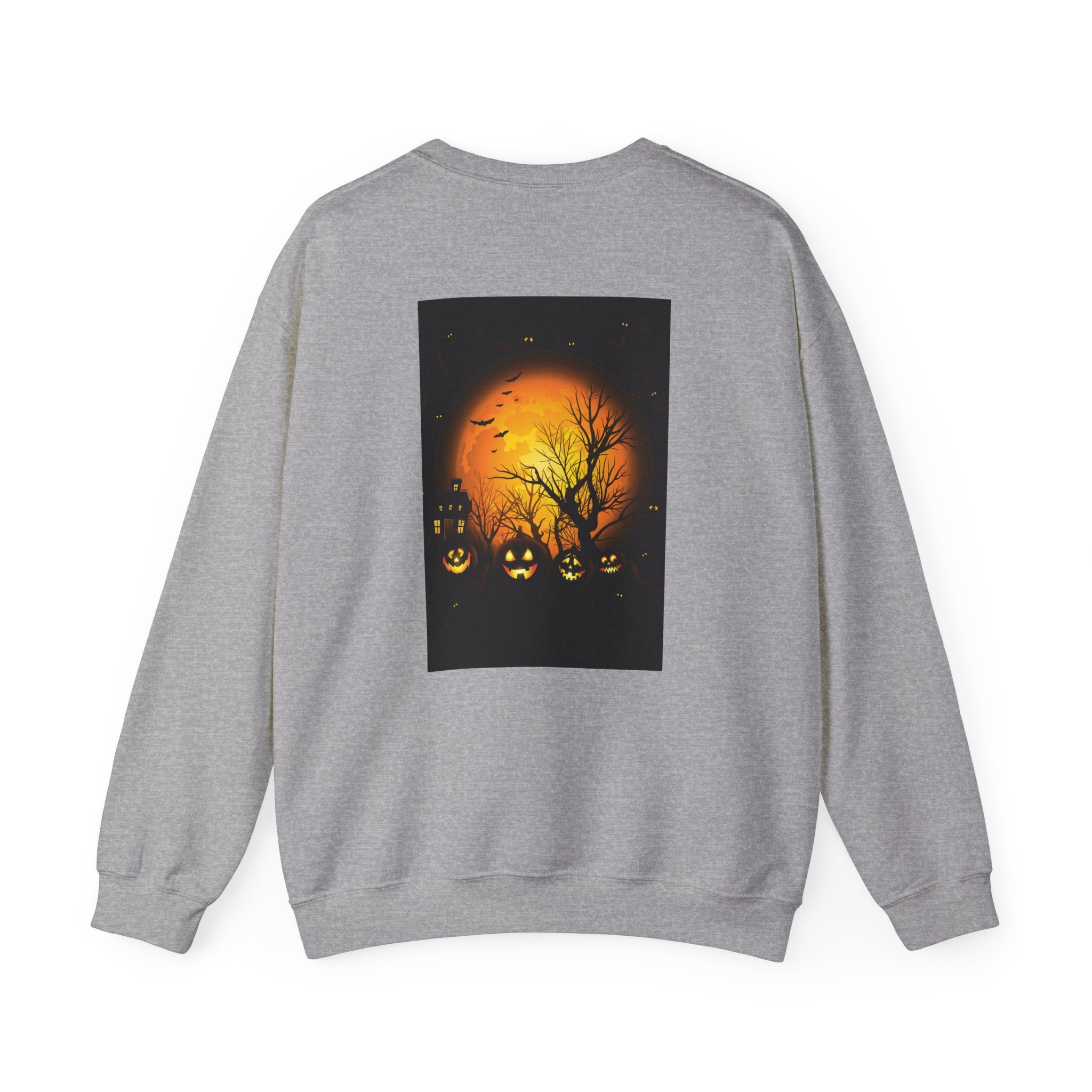 Halloween Pumpkin Crewneck Sweatshirt | Cozy Unisex Fall Fashion, Spooky Apparel, Autumn Layering, Halloween Gift